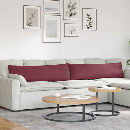 vidaXL Sofakissen 2 pcs Weinrot 145 x 40 cm Stoff