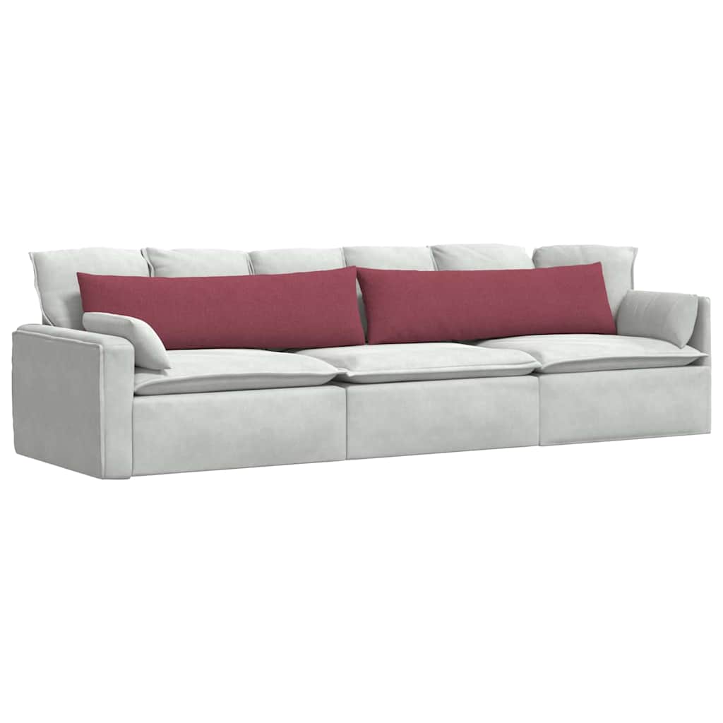 vidaXL Sofakissen 2 pcs Weinrot 145 x 40 cm Stoff
