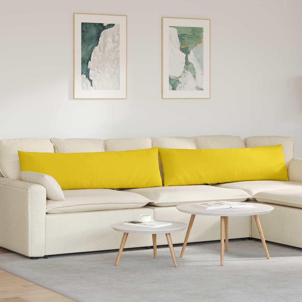 vidaXL Sofakissen 2 pcs Helles Gelb 145 x 40 cm Stoff