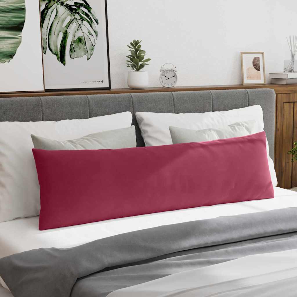 vidaXL Sofakissen 2 Stück Weinrot 145 x 40 cm Cordstoff
