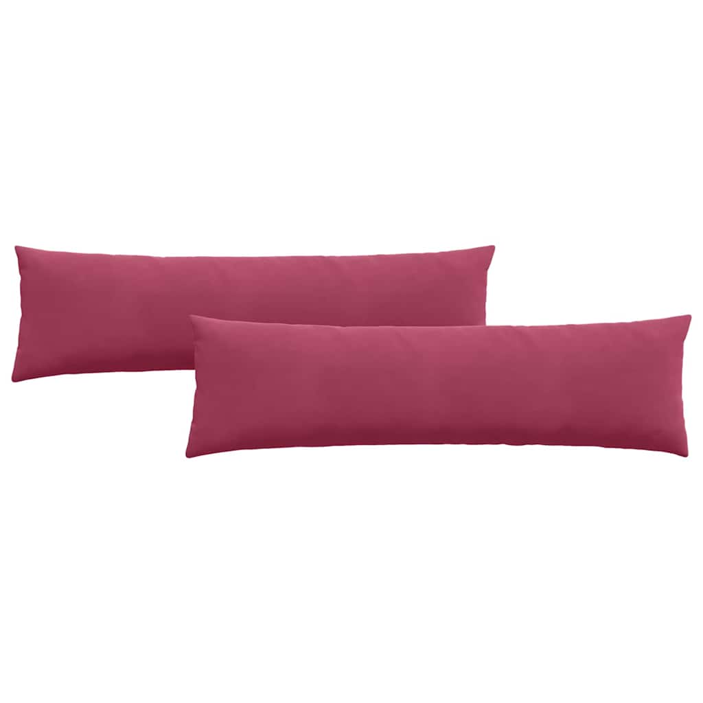 vidaXL Sofakissen 2 Stück Weinrot 145 x 40 cm Cordstoff