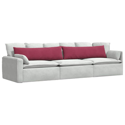 vidaXL Sofakissen 2 Stück Weinrot 145 x 40 cm Cordstoff