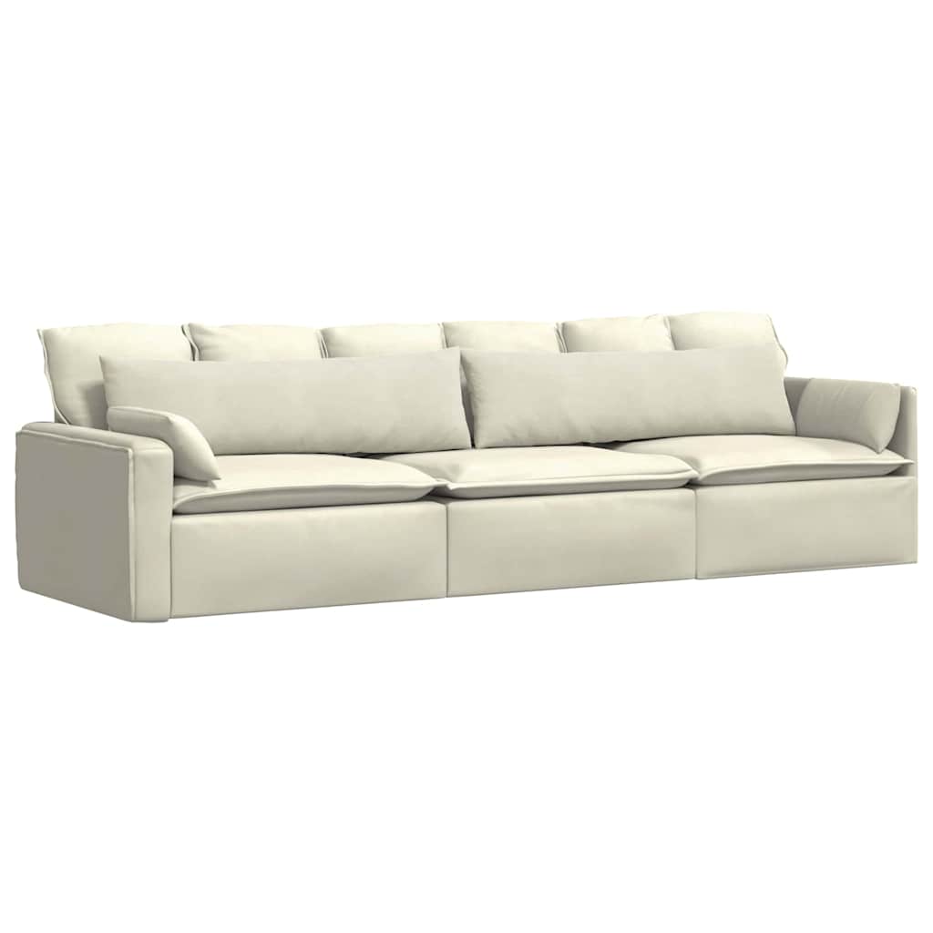 vidaXL Sofakissen 2 Stück Creme 145 x 40 cm Cordstoff