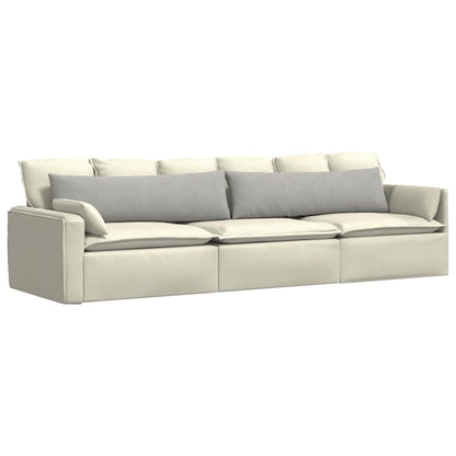 vidaXL Sofakissen 2 Stück Hellgrau 145 x 40 cm Stoff