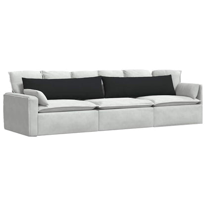 vidaXL Sofakissen 2 Stück Schwarz 145 x 40 cm Stoff