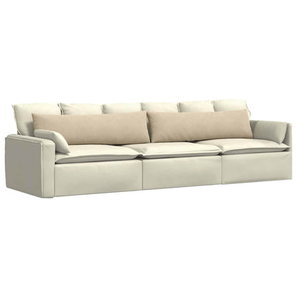 vidaXL Sofakissen 2 Stück Creme 145 x 40 cm Stoff