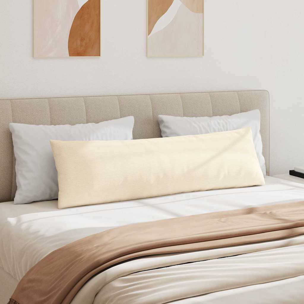 vidaXL Sofakissen 2 Stück Creme 145 x 40 cm Cordstoff