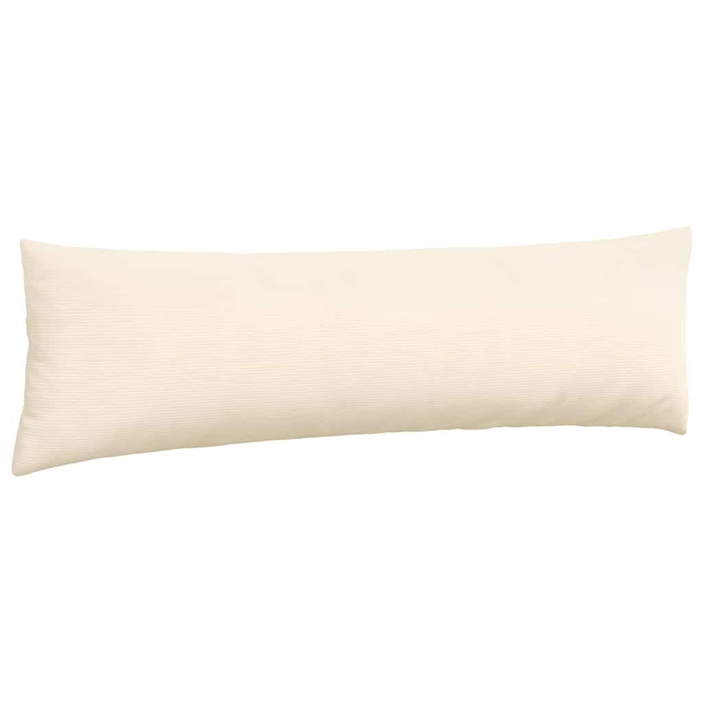 vidaXL Sofakissen 2 Stück Creme 145 x 40 cm Cordstoff