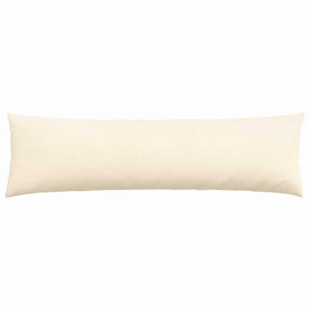 vidaXL Sofakissen 2 Stück Creme 145 x 40 cm Cordstoff