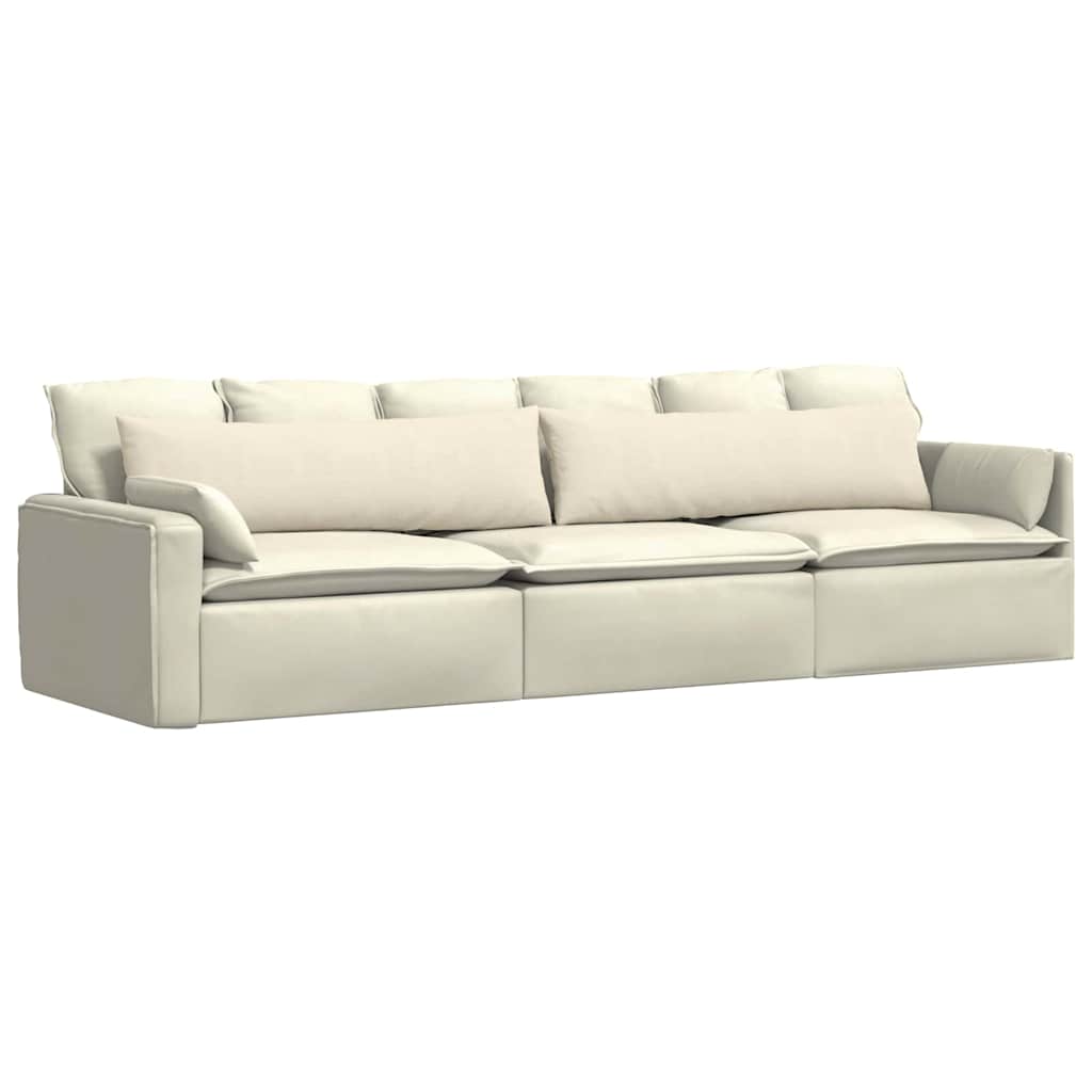 vidaXL Sofakissen 2 Stück Creme 145 x 40 cm Cordstoff