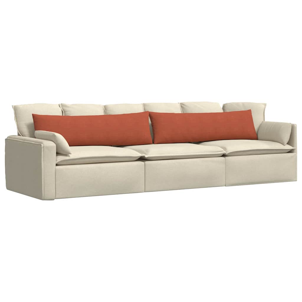 vidaXL Sofakissen 2 Stück Rot-Orange 145 x 40 cm Cordstoff