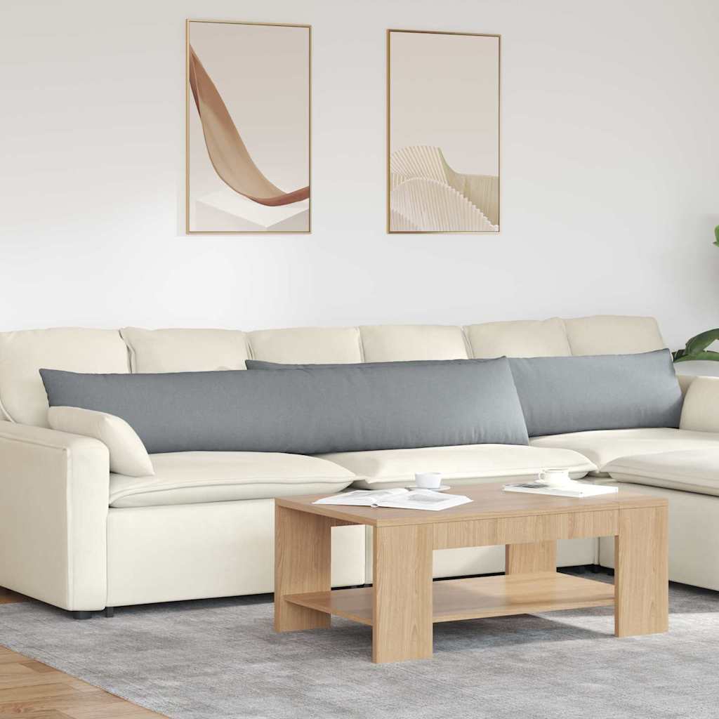 vidaXL Sofakissen 2 pcs Hellgrau 200 x 40 cm Stoff