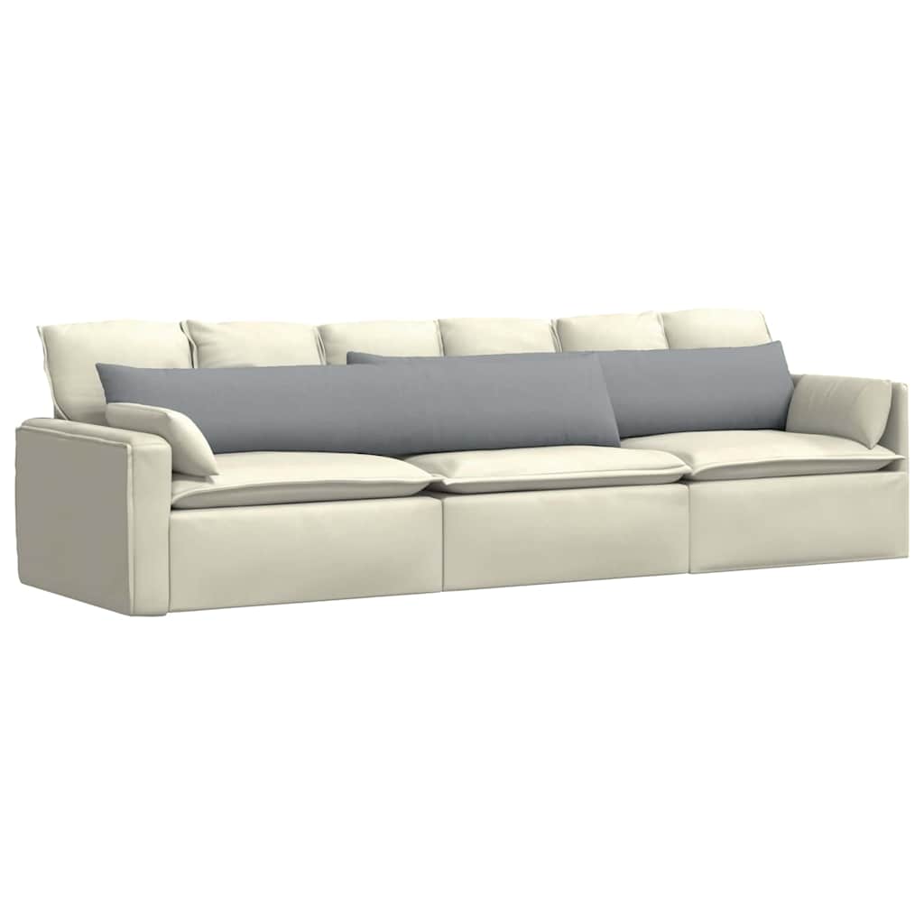 vidaXL Sofakissen 2 pcs Hellgrau 200 x 40 cm Stoff