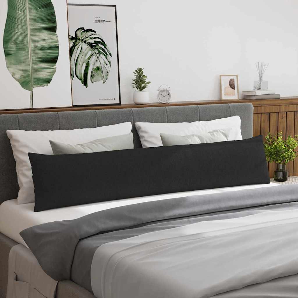 vidaXL Sofakissen 2 pcs Schwarz 200 x 40 cm Stoff