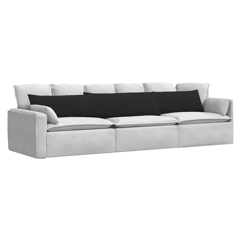 vidaXL Sofakissen 2 pcs Schwarz 200 x 40 cm Stoff