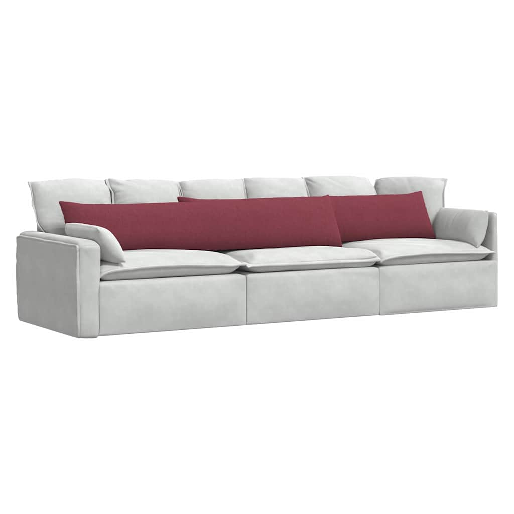 vidaXL Sofakissen 2 pcs Weinrot 200 x 40 cm Stoff