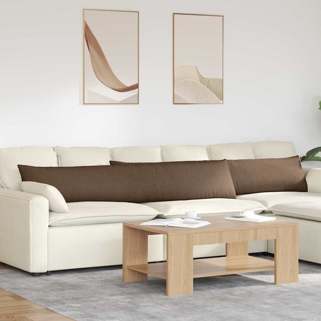 vidaXL Sofakissen 2 pcs Braun 200 x 40 cm Stoff