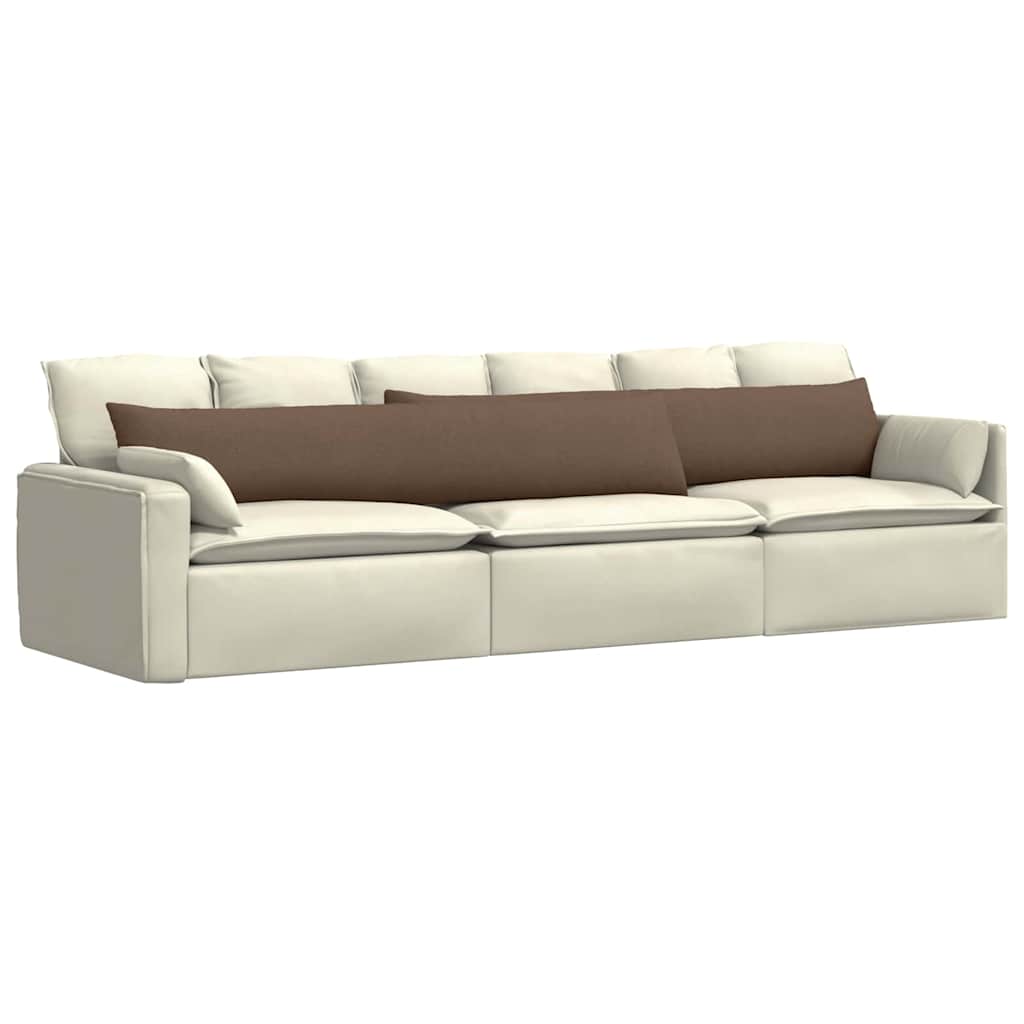 vidaXL Sofakissen 2 pcs Braun 200 x 40 cm Stoff