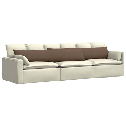 vidaXL Sofakissen 2 pcs Braun 200 x 40 cm Stoff