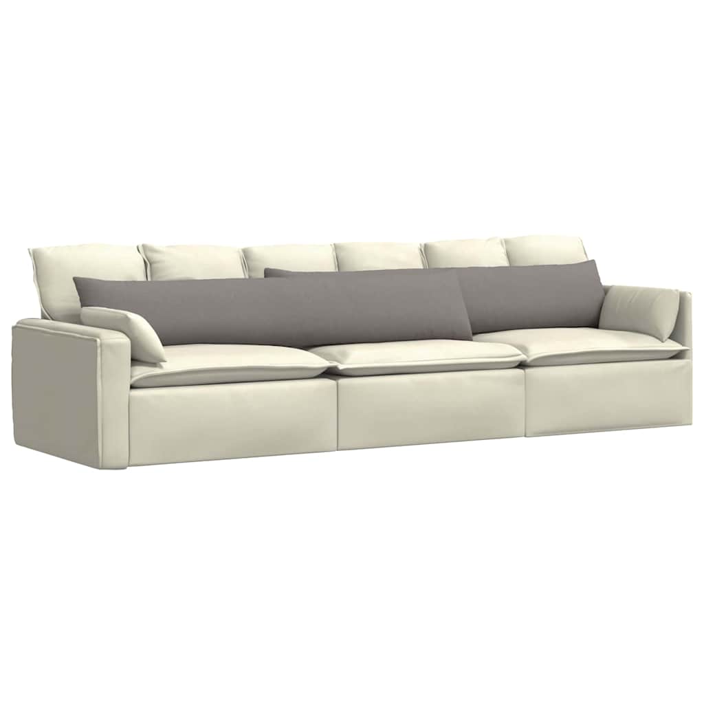 vidaXL Sofakissen 2 pcs Taupe 200 x 40 cm Stoff