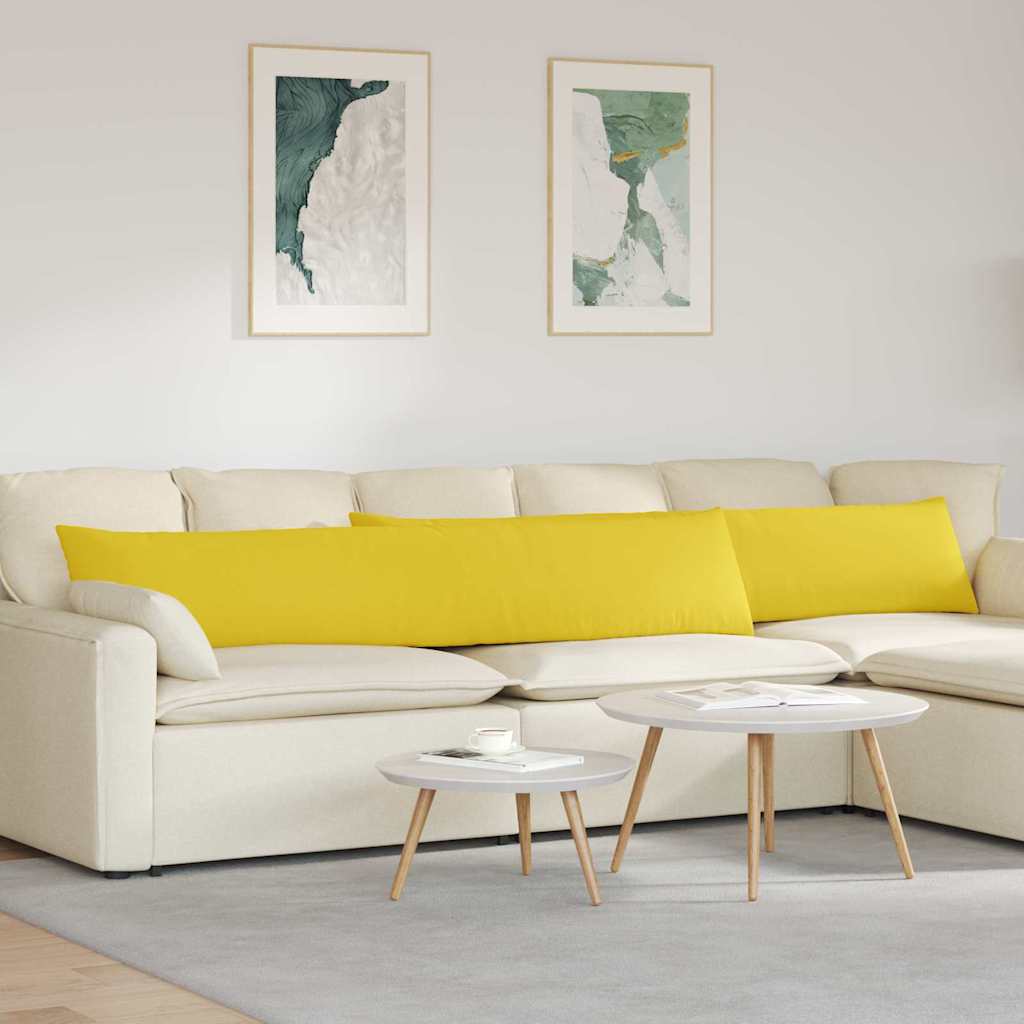 vidaXL Sofakissen 2 pcs Helles Gelb 200 x 40 cm Stoff
