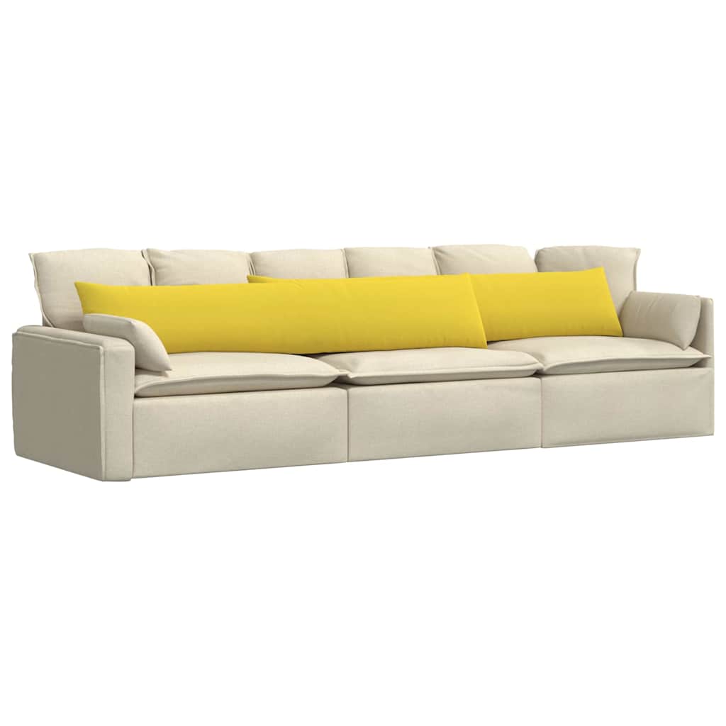 vidaXL Sofakissen 2 pcs Helles Gelb 200 x 40 cm Stoff