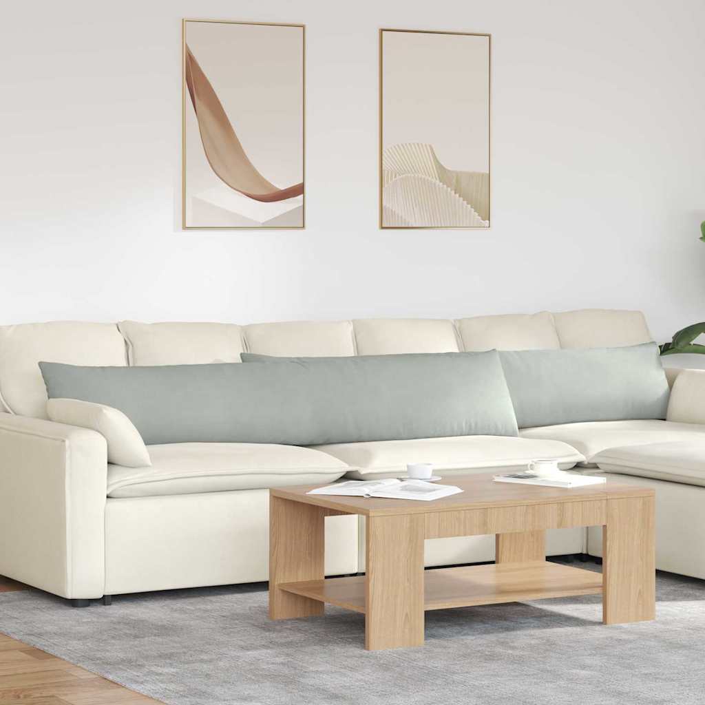 vidaXL Sofakissen 2 Stück Hellgrau 200 x 40 cm Cordstoff