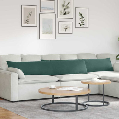 vidaXL Sofakissen 2 Stück Dunkelgrün 200 x 40 cm Cordstoff