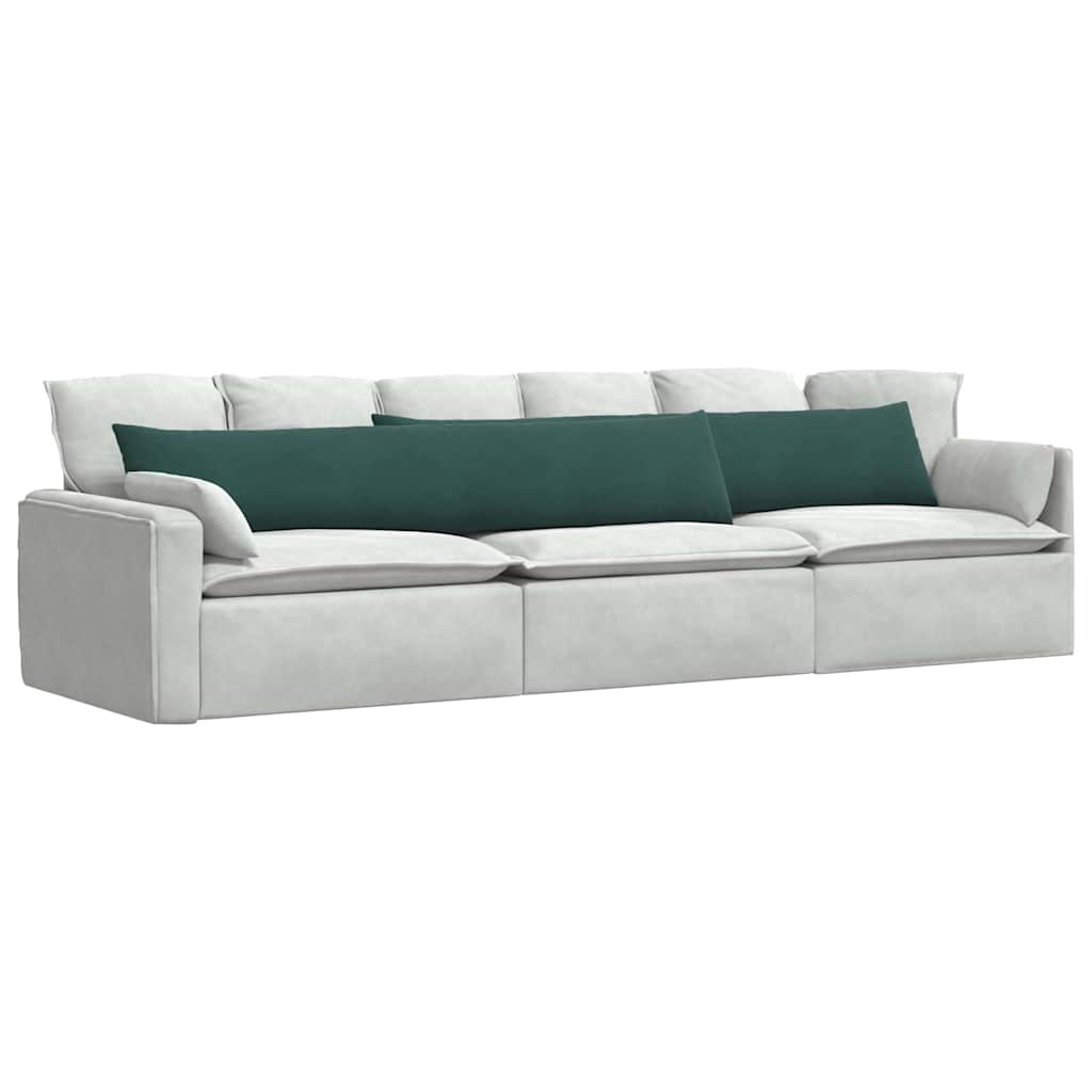 vidaXL Sofakissen 2 Stück Dunkelgrün 200 x 40 cm Cordstoff