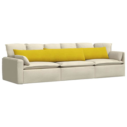 vidaXL Sofakissen 2 Stück Gelb 200 x 40 cm Cordstoff