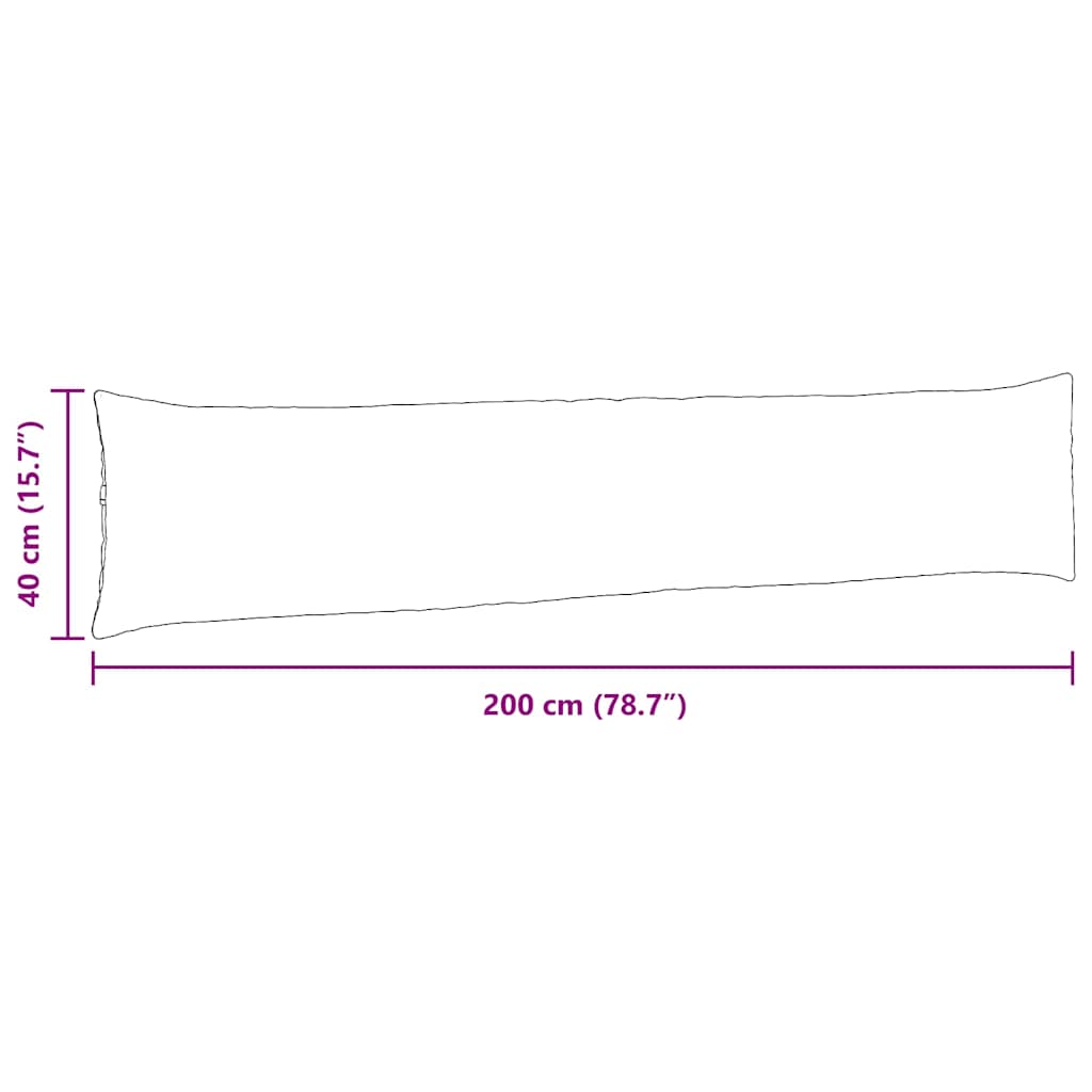 Sofakissen 2 Stück Creme 200 x 40 cm Cordstoff