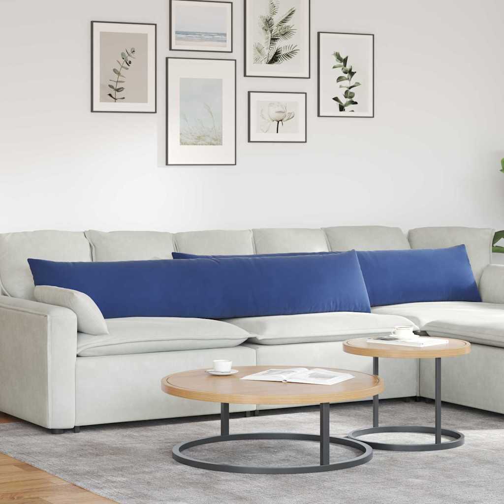 vidaXL Sofakissen 2 Stück Polizeiblau 200 x 40 cm Cordstoff