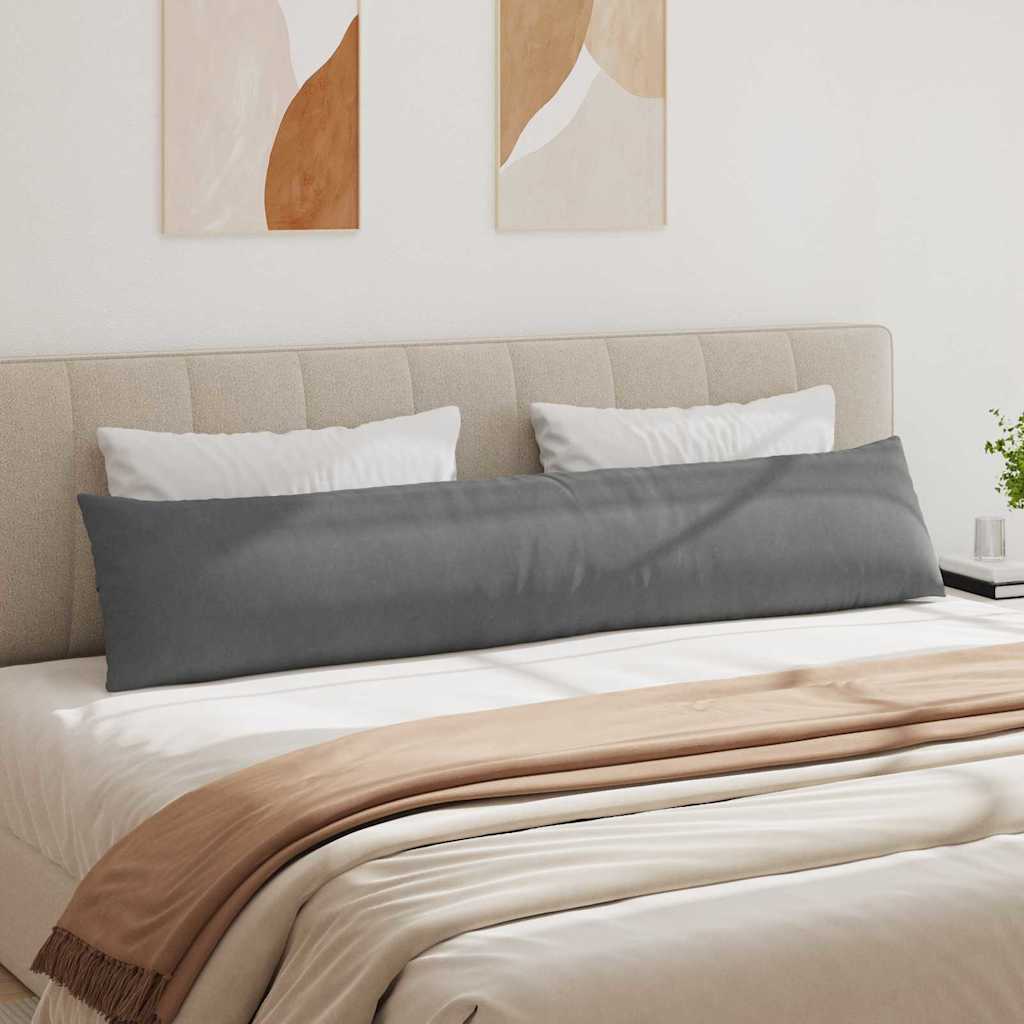 vidaXL Sofakissen 2 Stück Dunkelgrau 200 x 40 cm Stoff