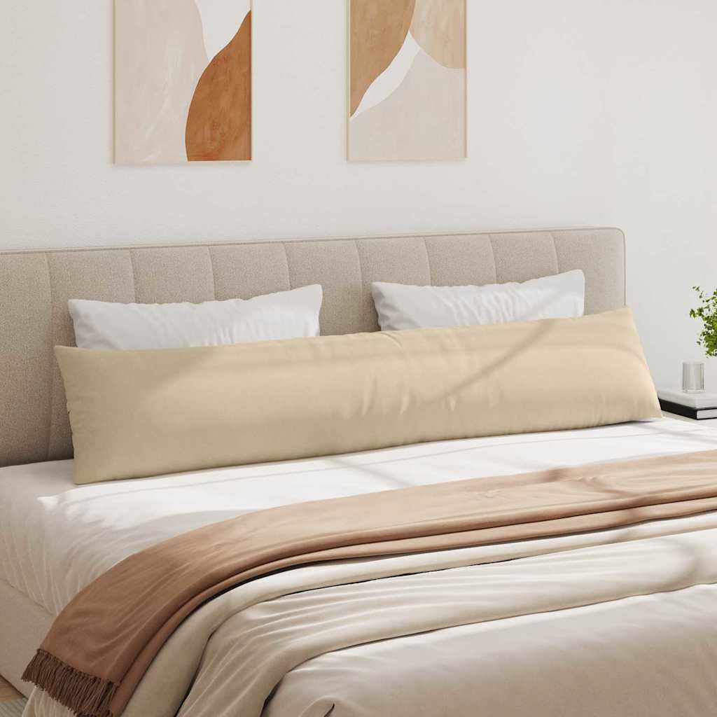 vidaXL Sofakissen 2 Stück Creme 200 x 40 cm Stoff