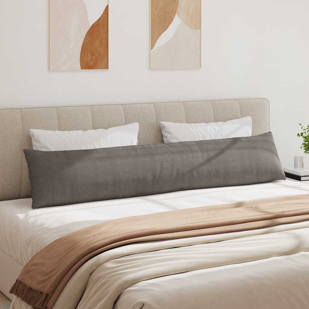vidaXL Sofakissen 2 Stück Hellgrau 200 x 40 cm Cordstoff