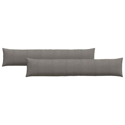 vidaXL Sofakissen 2 Stück Hellgrau 200 x 40 cm Cordstoff