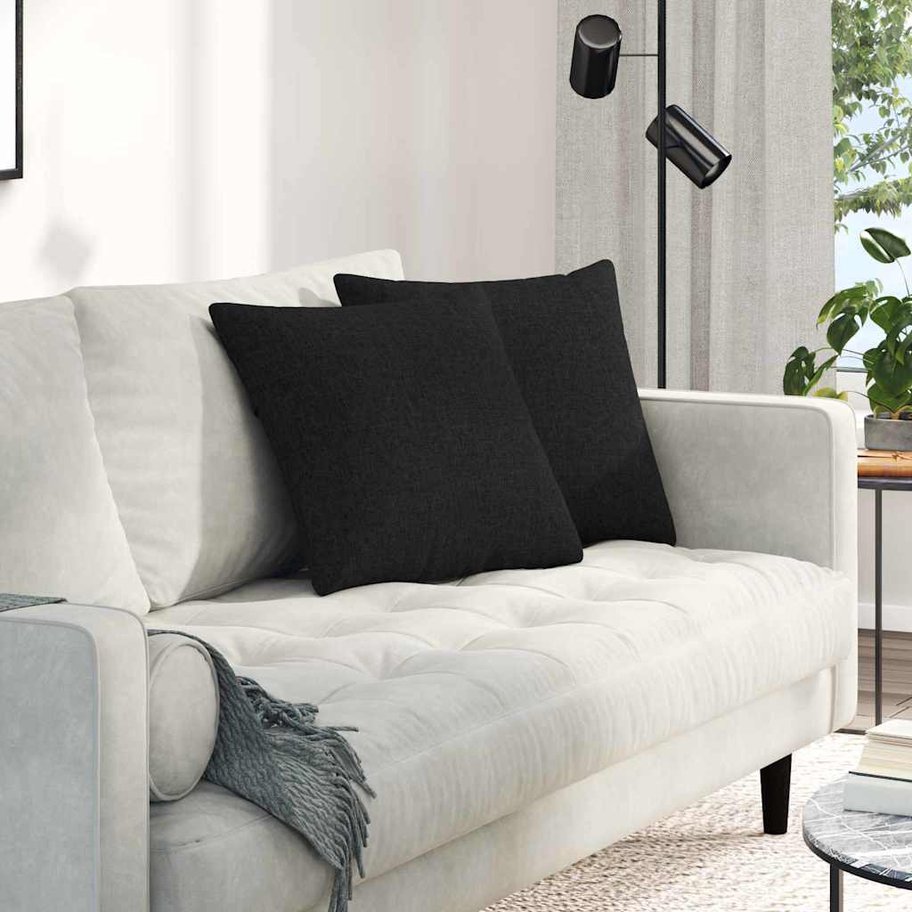 vidaXL Sofakissen 2 pcs Schwarz 45 x 45 cm Stoff