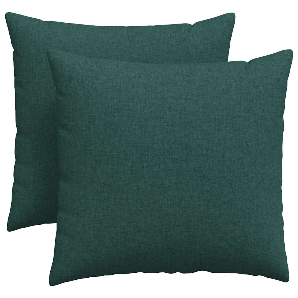 vidaXL Sofakissen 2 pcs Dunkelgrün 45 x 45 cm Stoff
