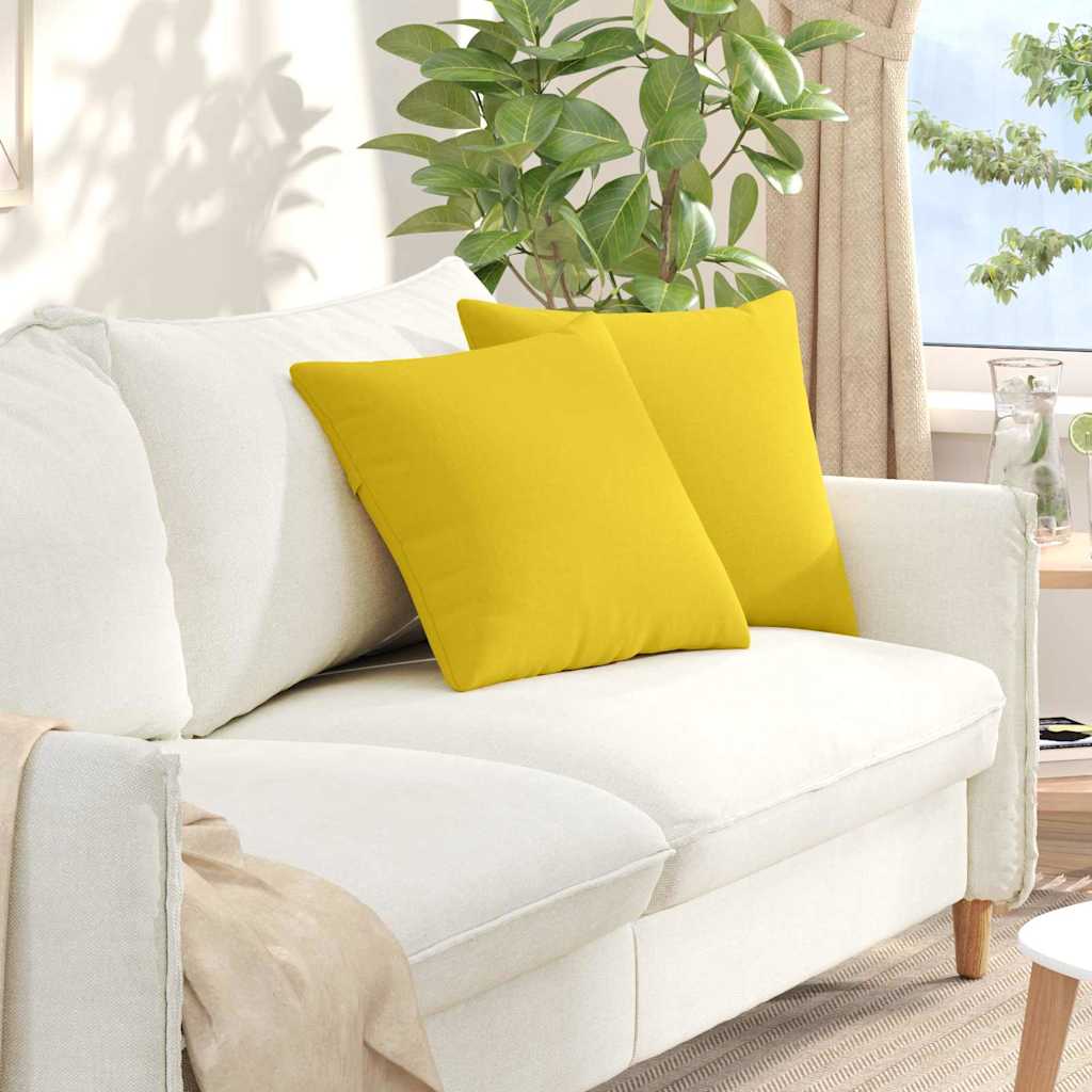 vidaXL Sofakissen 2 pcs Helles Gelb 45 x 45 cm Stoff