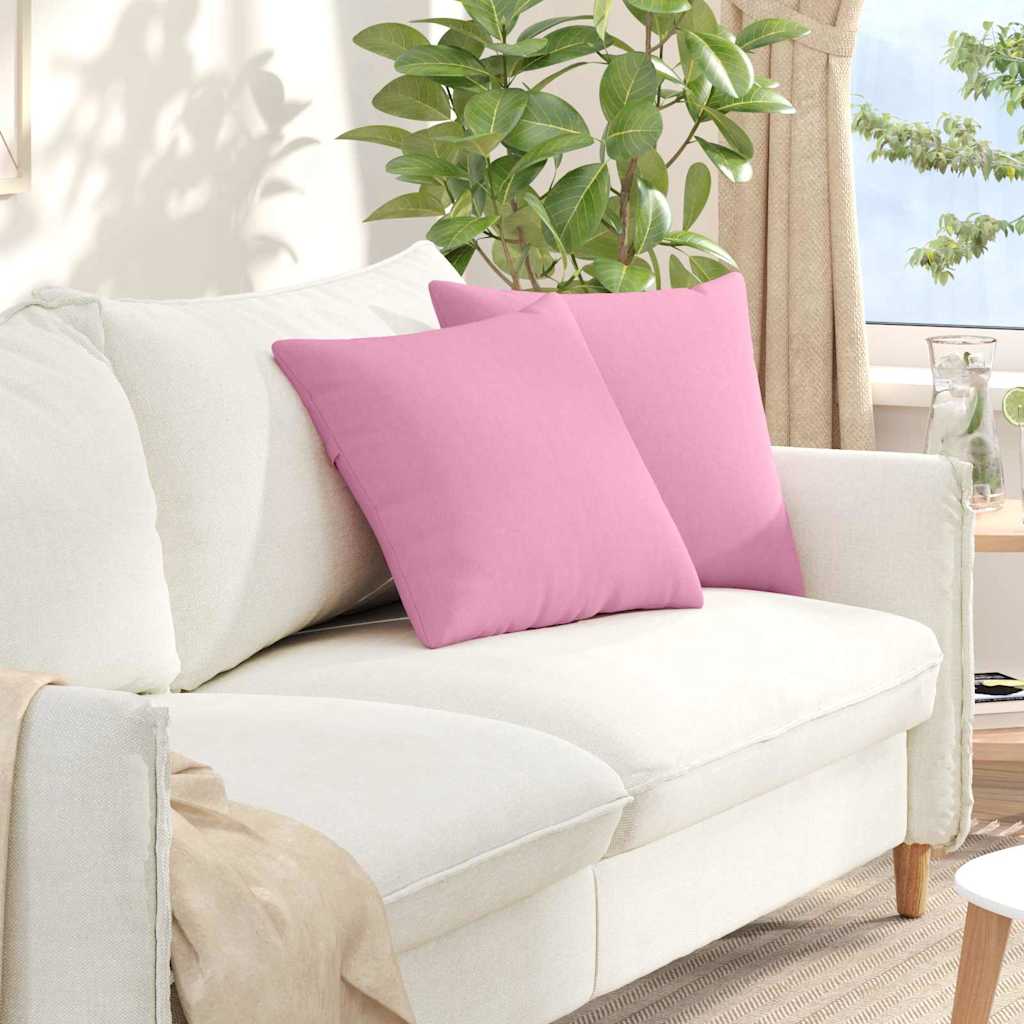 vidaXL Sofakissen 2 pcs Rosa 45 x 45 cm Stoff