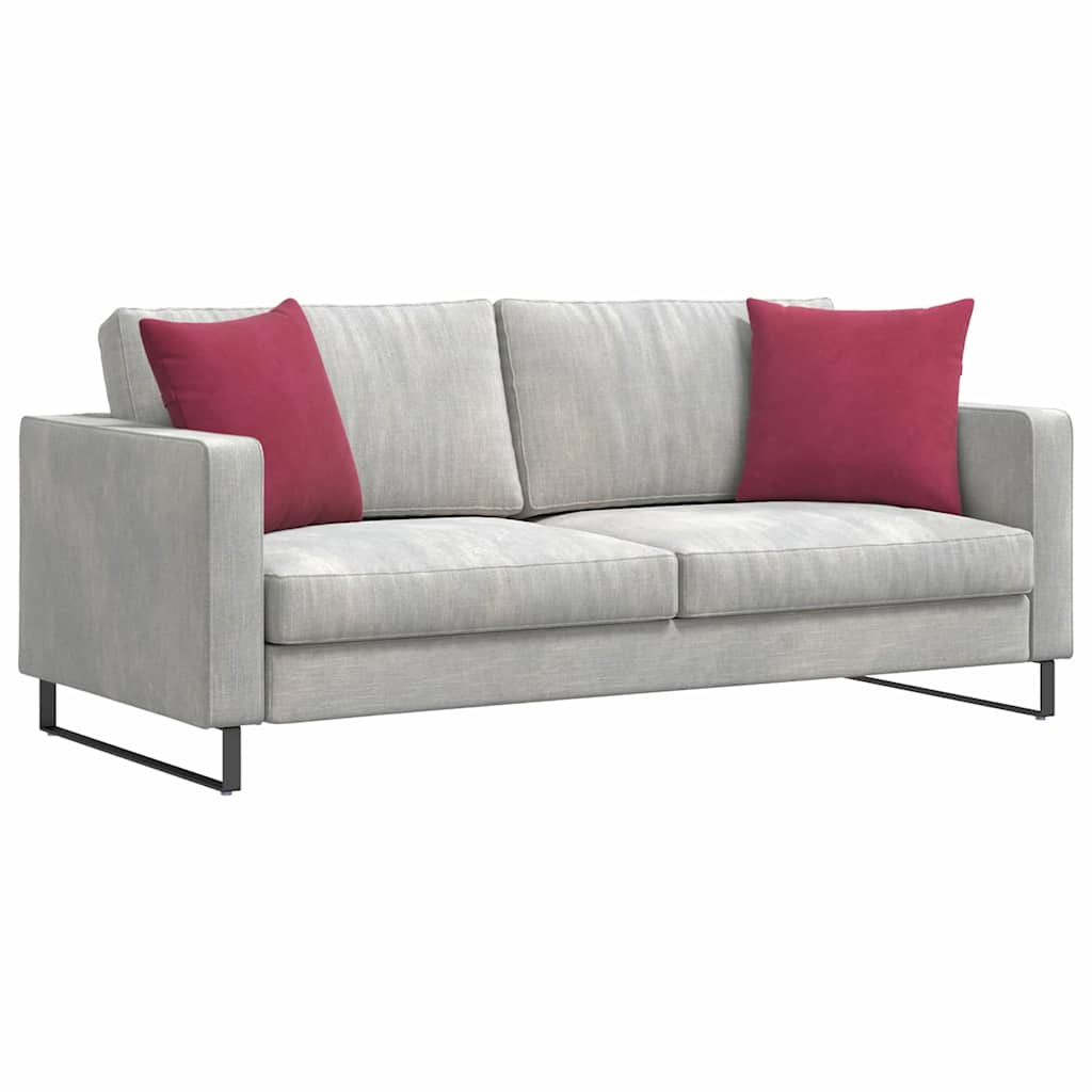 vidaXL Sofakissen 2 Stück Weinrot 45 x 45 cm Cordstoff