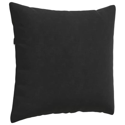 Sofakissen 2 Stück Schwarz 45 x 45 cm Cordstoff