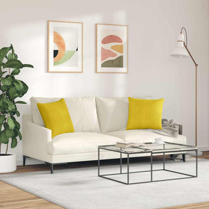 vidaXL Sofakissen 2 Stück Gelb 45 x 45 cm Cordstoff