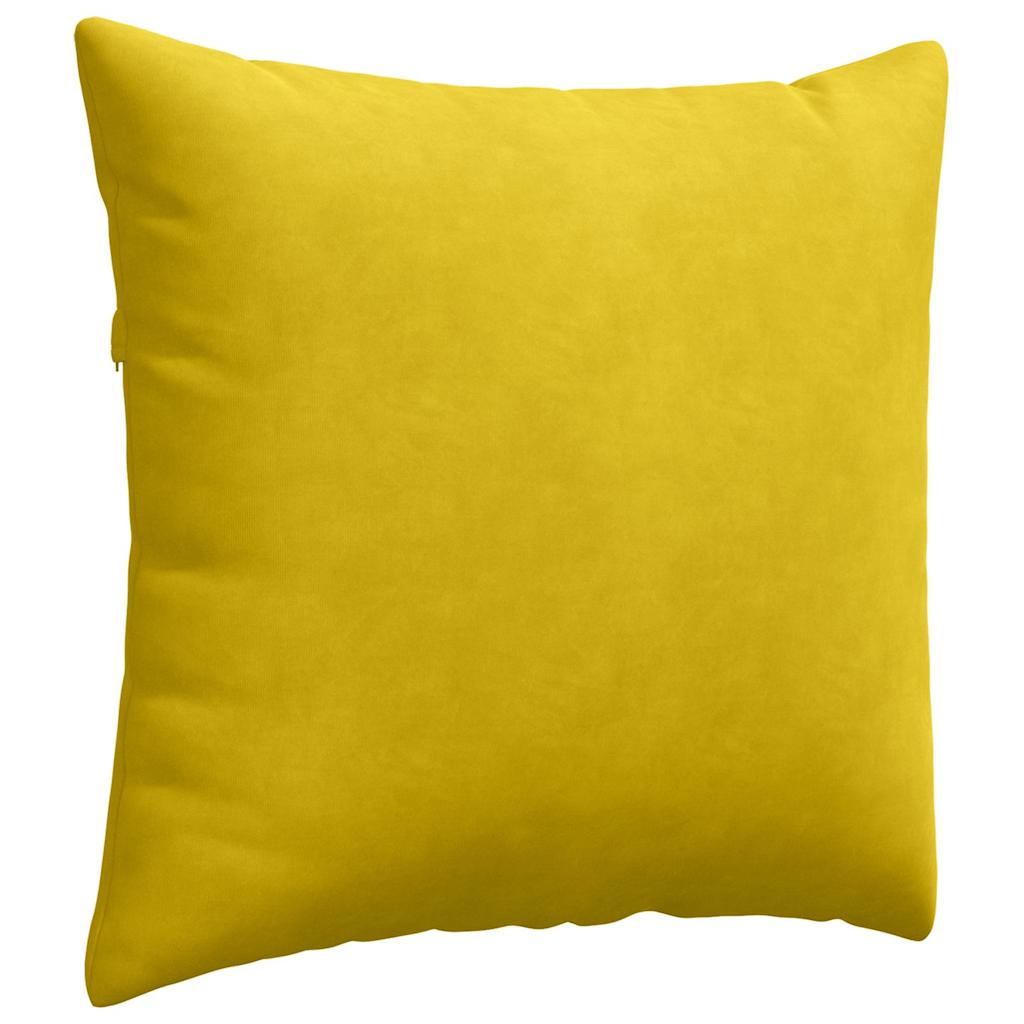 vidaXL Sofakissen 2 Stück Gelb 45 x 45 cm Cordstoff
