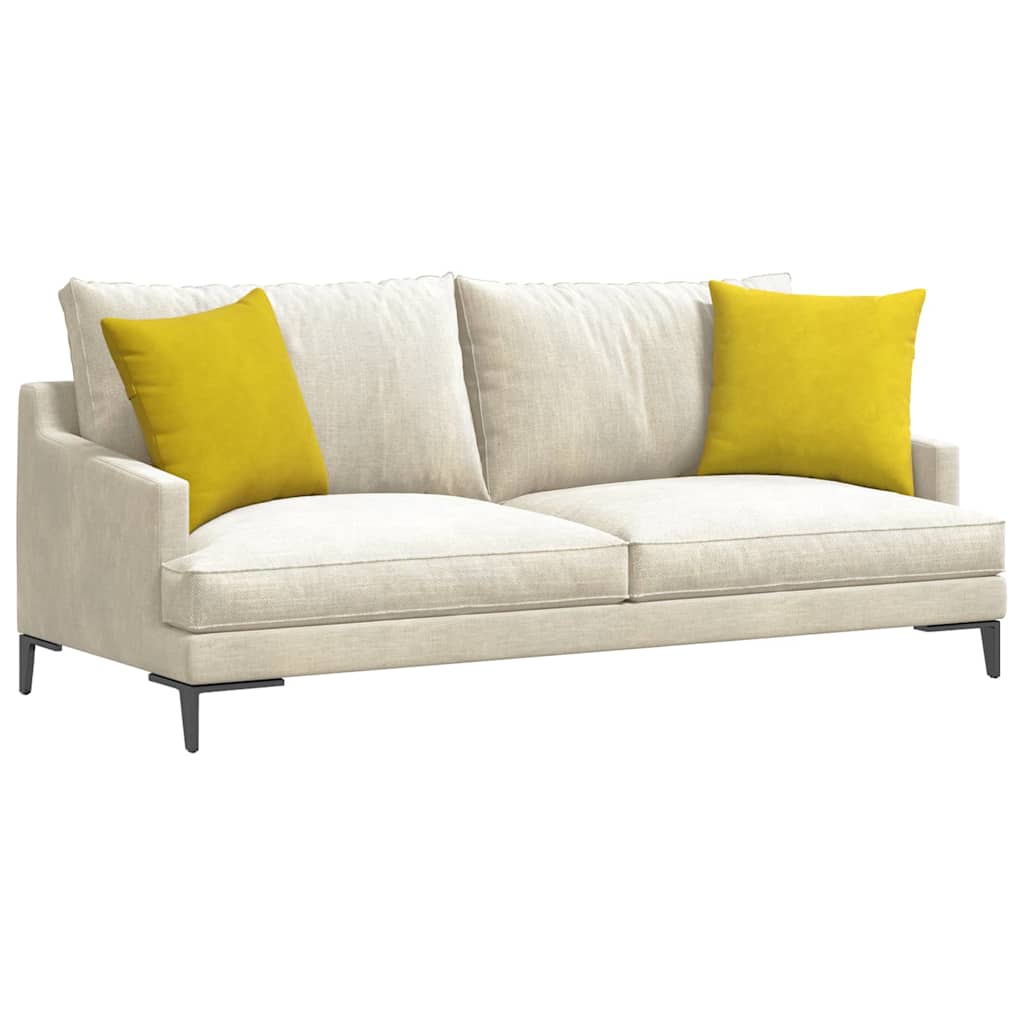 vidaXL Sofakissen 2 Stück Gelb 45 x 45 cm Cordstoff