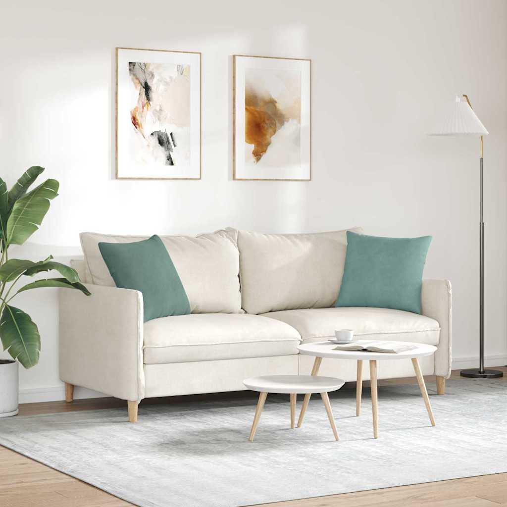 vidaXL Sofakissen 2 Stück Meergrün 45 x 45 cm Cordstoff