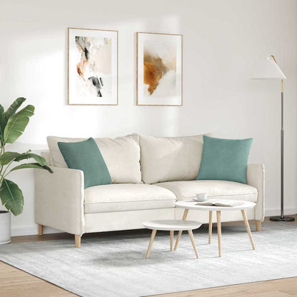 vidaXL Sofakissen 2 Stück Meergrün 45 x 45 cm Cordstoff