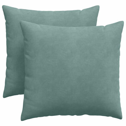vidaXL Sofakissen 2 Stück Meergrün 45 x 45 cm Cordstoff