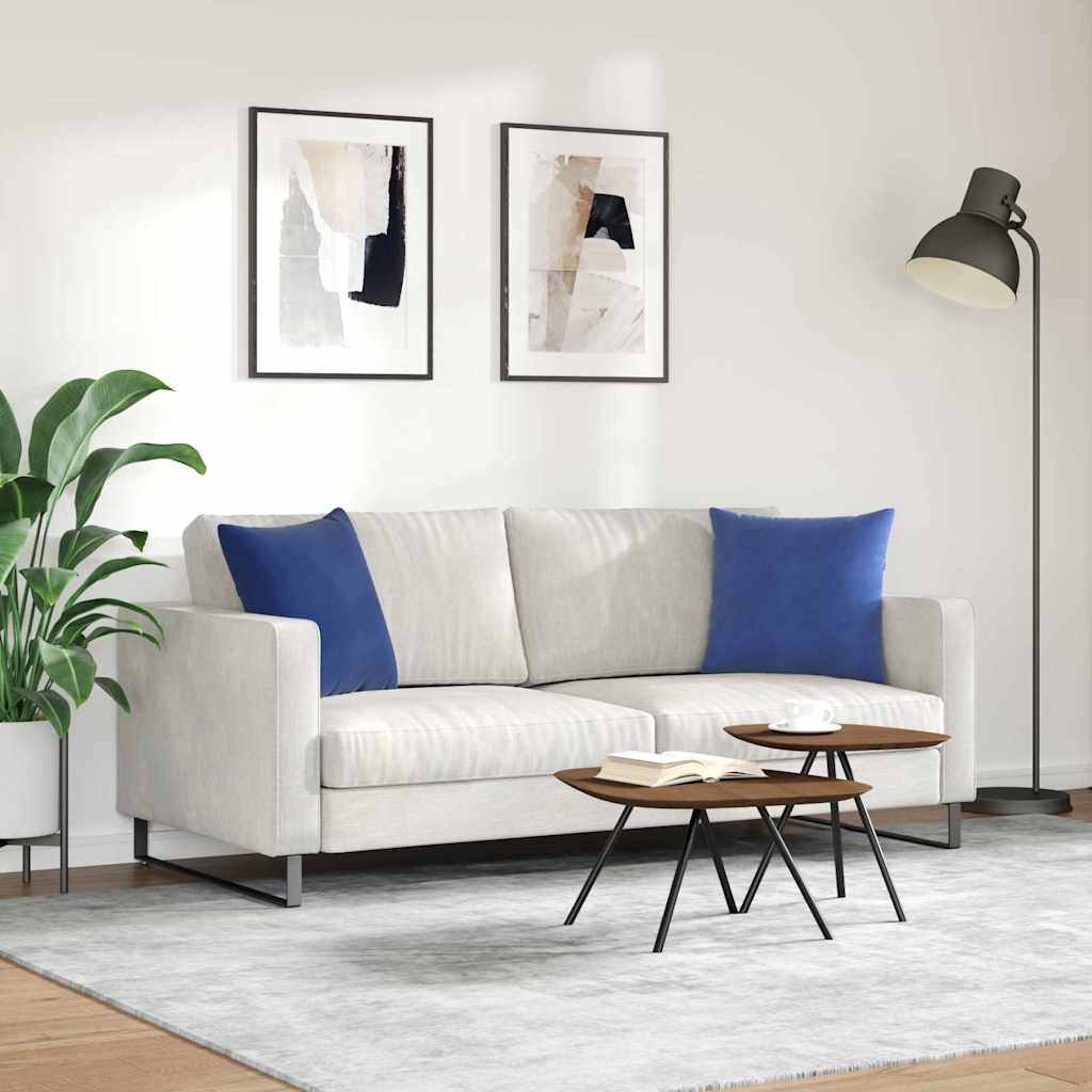 vidaXL Sofakissen 2 Stück Polizeiblau 45 x 45 cm Cordstoff