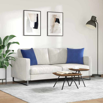 vidaXL Sofakissen 2 Stück Polizeiblau 45 x 45 cm Cordstoff